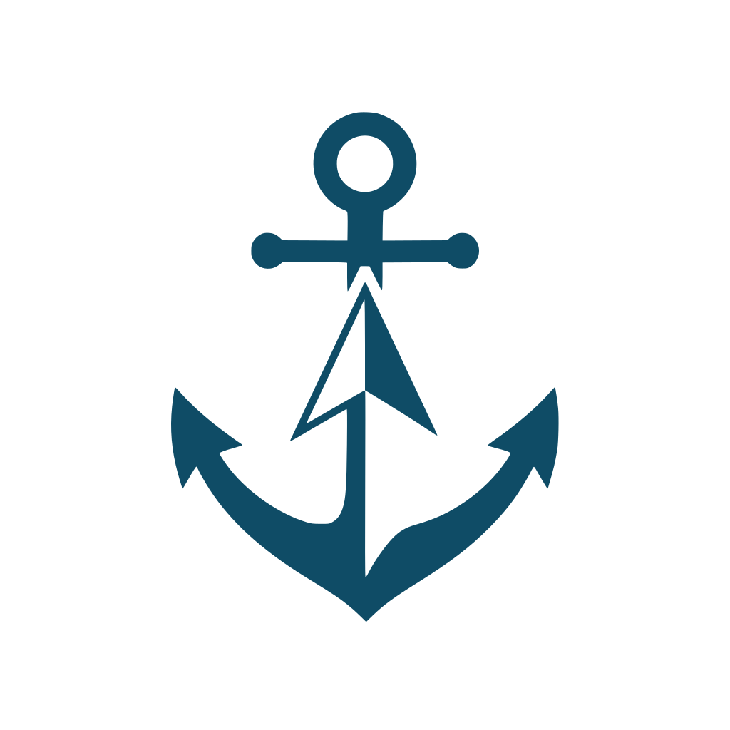Full Ahead Maritime Anchor symbol — teal (transparent PNG)